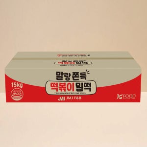 말랑쫀득 떡볶이 밀떡 실온 보관 대용량 15kg, 1개