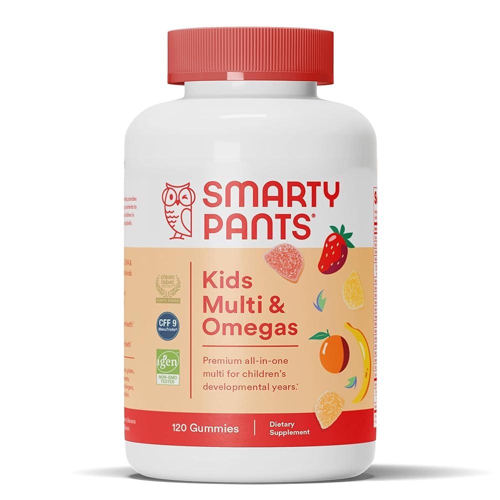 <b>스마티팬츠</b> <b>SmartyPants</b> 키즈 멀티<b>비타민</b> 앤 오메가 구미 120정 영양제