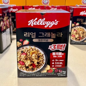 켈로그 리얼 그래놀라 코스트코 시리얼 아침식사 크랜베리 대용량 400g x 3개