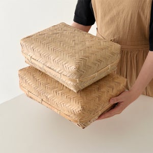 도구미각 대나무 석작 직사각 통통 특대형 명절 선물 떡 과일 답례품 포장 용기 통