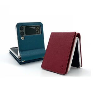 갤럭시Z플립7 바이런 천연 소가죽 카드수납 다이어리 케이스 제트플립