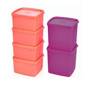 타파웨어 주니어 냉장기 570ml+940ml 6P세트 냉장실 야채 생선 육류 보관 용기