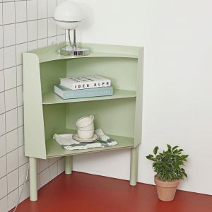 슬로우벨 컬러 철재 코너장 선반