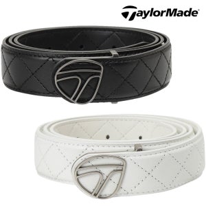 테일러메이드 어패럴 윤이나 여성 골프 벨트 T로고 후크 허리띠 퀼팅 소가죽 OF636