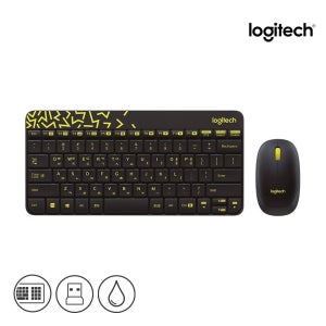 로지텍 무선 미니 키보드 마우스 데스크탑 세트 MK240 Nano 블랙