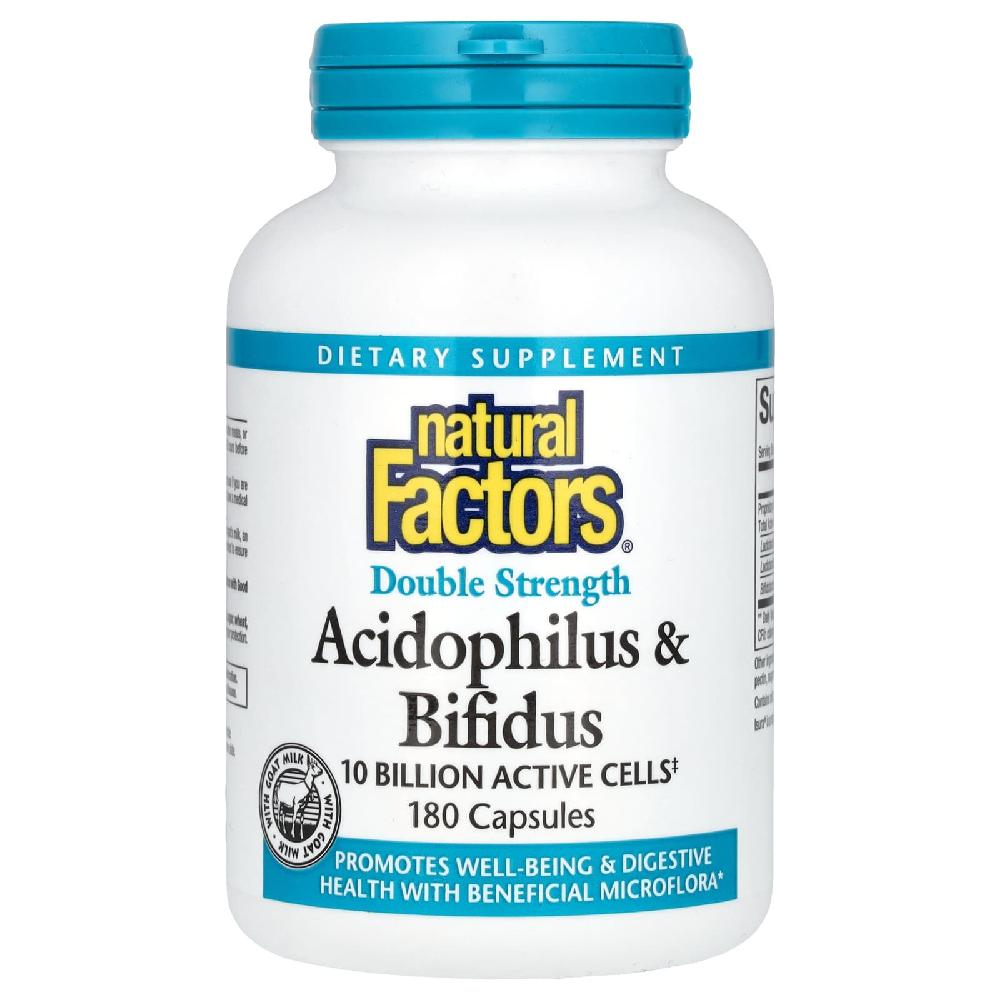 내추럴팩터스 <b>애시도필러스 비피더스</b> Acidophilus Bifidus <b>100억</b> 180캡슐