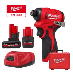 밀워키 M12 BLIDRC-5252C 12V 충전 임팩 드라이버 5.0Ah 2.5Ah 세트