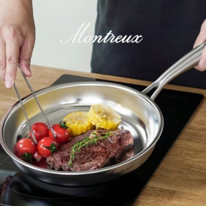 몬트렉스 무연마제 스텐팬 통5중 스텐 후라이팬 인덕션 스테인리스 프라이팬 24cm