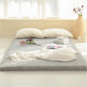 사계절 바닥 요매트 커버+솜 손님용 자취생 침실용 거실용 접이식 토퍼 매트리스 3색상