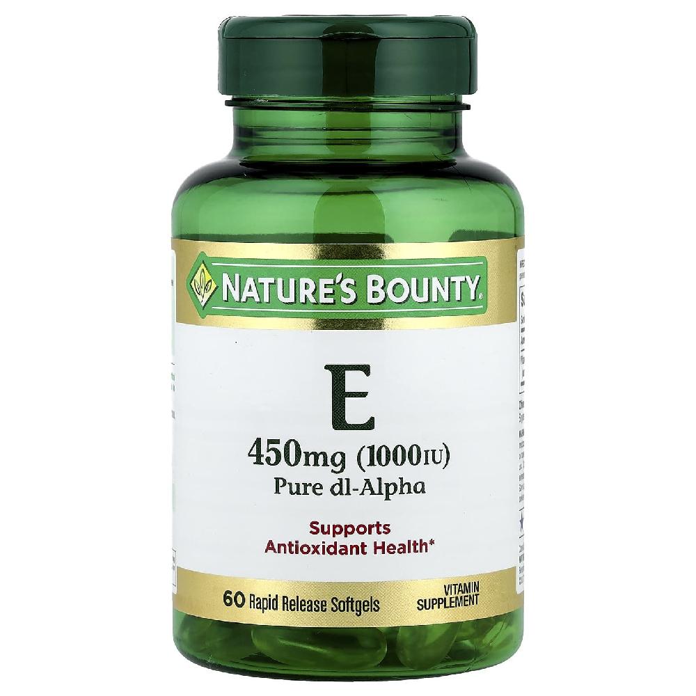 네이처스바운티 <b>비타민E</b> VitaminE pure <b>dl</b> alpha <b>450mg</b> 소프트젤 60정