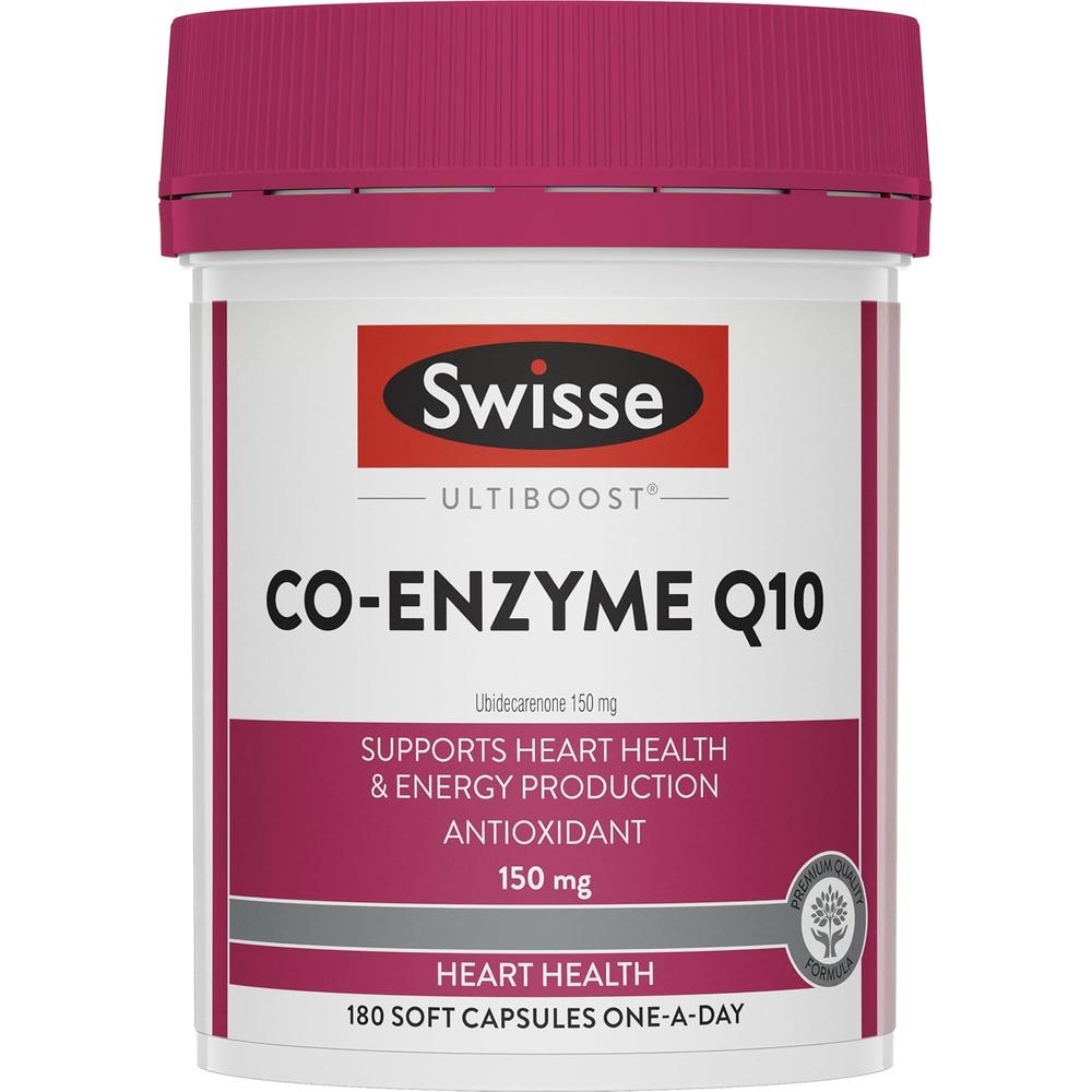 호주 스위스 Swisse Co-Enzyme <b>Q10</b> 코<b>엔자임</b> 큐텐 캡슐 180정