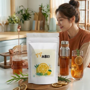 [조이데] 레몬조각 그대로 달콤한 저칼로리 밀크티 냉침 스테비아 홍차 밀크티 티백