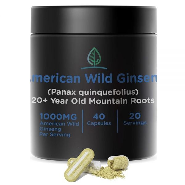 Holistic Bin Wild 와일드 아메리칸 인삼 뿌리 캡슐 40정 2386717