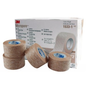 쓰리엠 마이크로포 Micropore 2.54cm 12ea 종이반창고 살색 40팩/박스