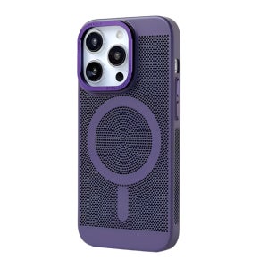 오크샵 최강 통풍 맥세이프 발열 방지 쿨링 케이스 딥퍼플, 아이폰14 플러스
