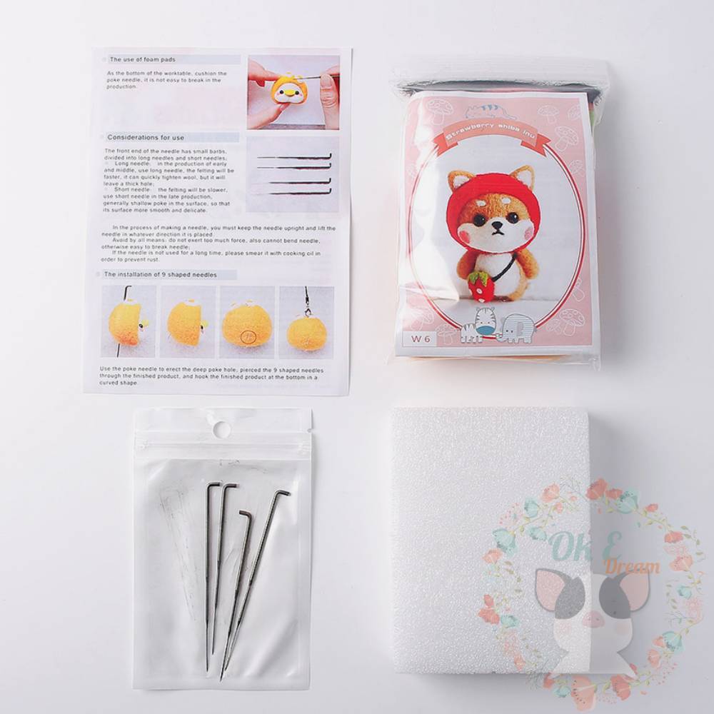 옥이드림 DIY 양모 펠트 키트 펠트인형 수공예키트