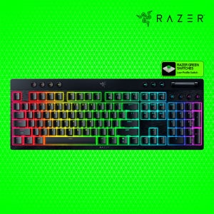 레이저코리아 블랙위도우 v4 로우 프로파일 하이퍼스피드 US 녹축 무선 게이밍 키보드