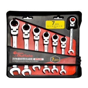 세신 플렉시블 기어렌치 7PCS(10 11 12 13 14 17 19mm) 라쳇 스패너 세트