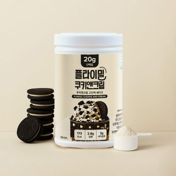플라이밀 단백질 쉐이크 대용량 쿠키앤크림, 630g, 1개