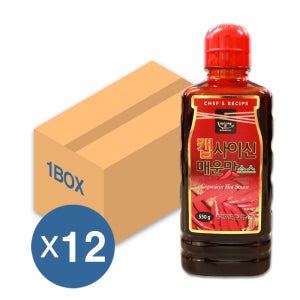미담채 캡사이신 매운맛 소스 550g 1BOX 12개입