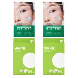 일루미엘 상처치료 여드름 패치 마이크로니드샷 엑소좀 스팟 패치 10매 2개 + AC솔루션 스팟패치 54매 2개