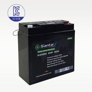 12V 30Ah 산타리인산철 배터리 도로표지판 산업용 태양광 밧데리 충전용