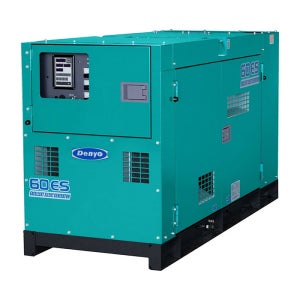 덴요 60kVA 방음형 건물비상용 경유 산업용 디젤발전기 DCA-60ESI2 대형발전기