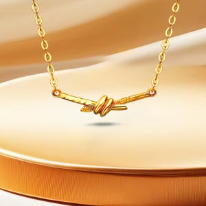 순금(7.5g) 아가타 리본 목걸이 24K-NG-1191