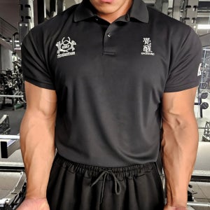 GBBF X 각성 콜라보 머슬핏 카라티 남성 헬스 짐웨어 한정판 운동 티셔츠