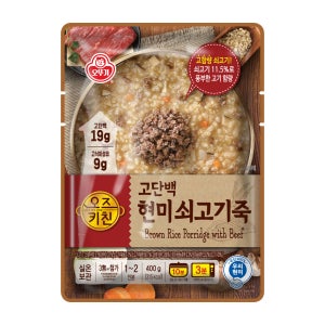 오뚜기 오즈키친 고단백 현미쇠고기죽 400g, 1개
