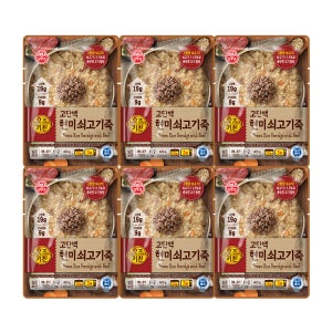 오뚜기 오즈키친 고단백 현미쇠고기죽 400g, 6개