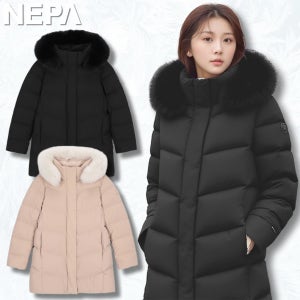 네파 역시즌 패딩 거위털 여성 미들기장 후드퍼 발열안감 구스 파카
