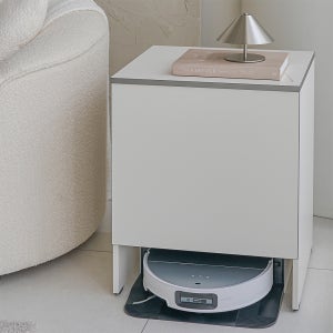 리네아 E0 로봇청소기 수납장 600 에포트화이트 협탁 청소기장 로보락 삼성 LG 샤오미