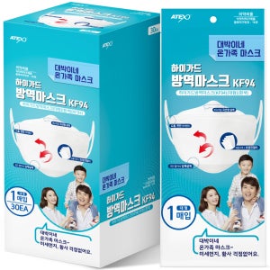 아텍스 대박이네 하이가드 방역마스크 KF94 보건용 방역마스크 성인용 30EA 1BOX
