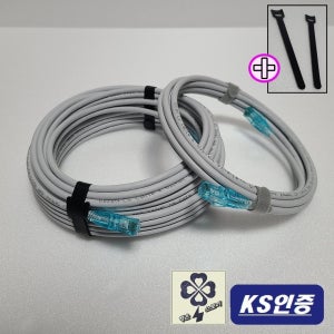 품질인증은 KS인증! 2025년형 CAT6 특급기술자 기능장 제작 고급 인터넷선 랜선 80m, 그레이 (관통형)