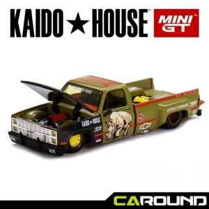 KaidoHouse x 미니지티(KHMG153) 1:64 쉐보레 실버라도 Sumatran Rhino KAIDO x MIZU Diecast