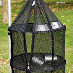 식기건조망 캠핑 식기건조대 3단 접이식 설거지망 추가수납