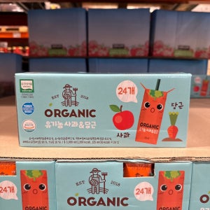 오가닉 유기농 사과 당근 주스 코스트코 유아 어린이 아기 대용량 125ml x 24