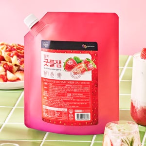 복음자리 딸기 굿플잼 국산 딸기청 베이킹 과일잼 1kg, 6개
