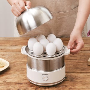 위즈웰 올스텐 2단 계란찜기 미니 전기 달걀 삶기 기계 에그스팀