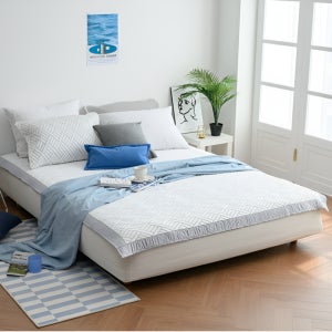 더블비 국내 제조 시원한 듀라론 냉감패드 라이트화이트