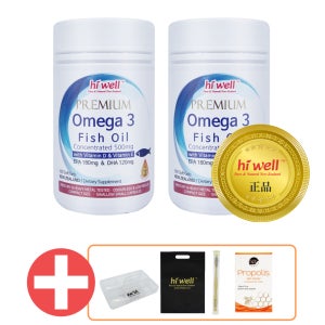 하이웰 오메가3 피쉬오일 rTG 300캡슐 2개 Hiwell Omega3 Fish Oil