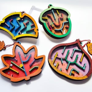 가을 낙엽 열매 나무 미로 만들기 / 미술활동 미술놀이 가을단풍 열매