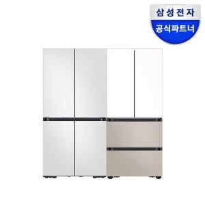 삼성전자 비스포크 4도어 냉장고 김치냉장고 세트 RM70F63R2A + RK70F42M2ZG 키친핏 MAX