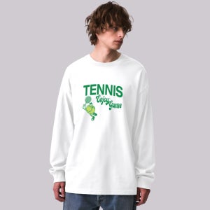 테니스 게임 기능성 긴팔 티셔츠 S-3XL 운동 크루 스포츠