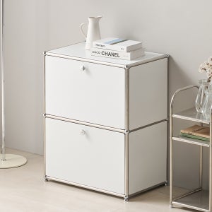 파스코 모듈 2단630수납장 2도어 YJ-P841 미드센츄리 인테리어가구 모듈수납장