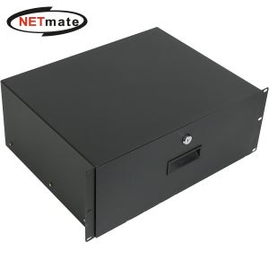 강원전자 넷메이트 허브랙 시리즈 4U 보안 서랍장 (블랙) CYSD-4U(BLACK)