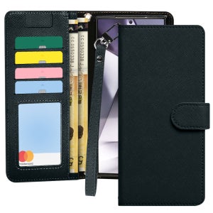 아이엔픽 사올린 소가죽 지갑 다이어리 휴대폰 케이스 딥그린, 갤럭시A33 (A336)