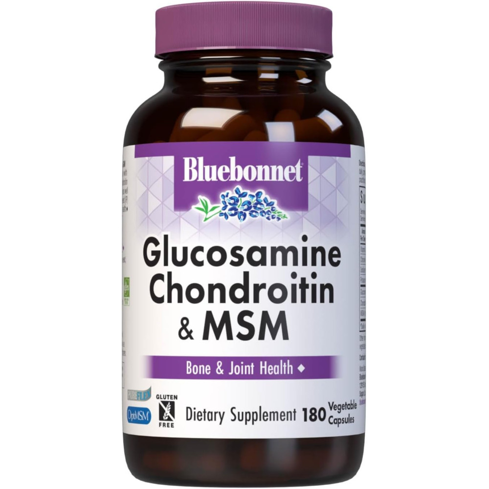 Bluebonnet 블루보넷 Nutrition 글루코사민 콘드로이틴 MSM 식물성 캡슐 180정