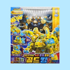 고고다이노 4단합체 골드킹 변신로봇 장난감